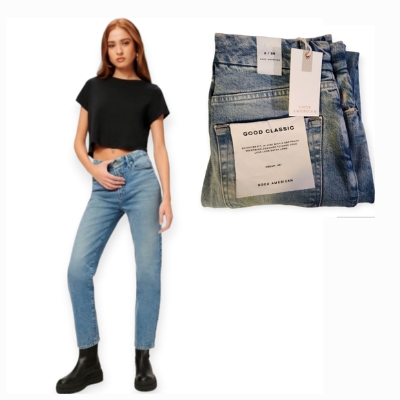 Good American Good Classic Jeans - Picture 1 of 5